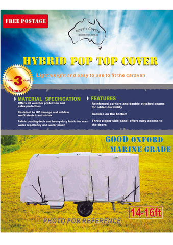 Hybrid Cover 14-16' Pop Top Cover Oxford 600d Material