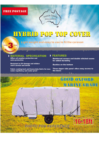Hybrid Cover 16-18' Pop Top Cover Oxford 600d Material(OUT OF STOCK UNTIL END MAY)