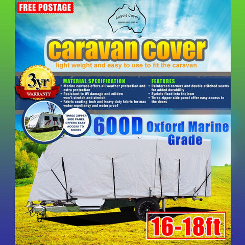 Aussie Covers 16'-18' 600d Caravan Cover (OUT OF STOCK UNTIL END OF MAY CAN BACK ORDER)