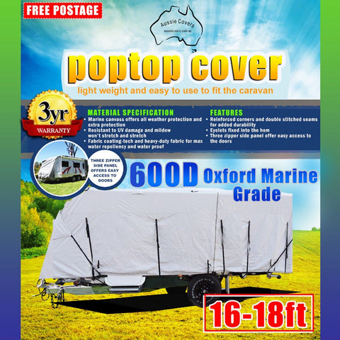 Aussie Covers 16'-18' 600d Pop Top Cover