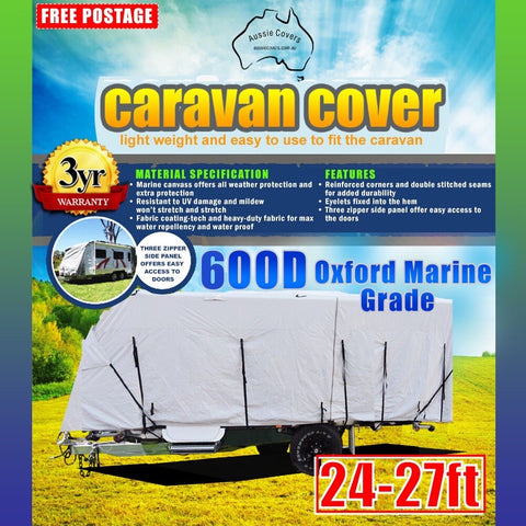 Copy of Aussie Covers 24'-27' 600d Caravan Cover(OUT OF STOCK UNTIL EARLY MAY CAN BACK ORDER))